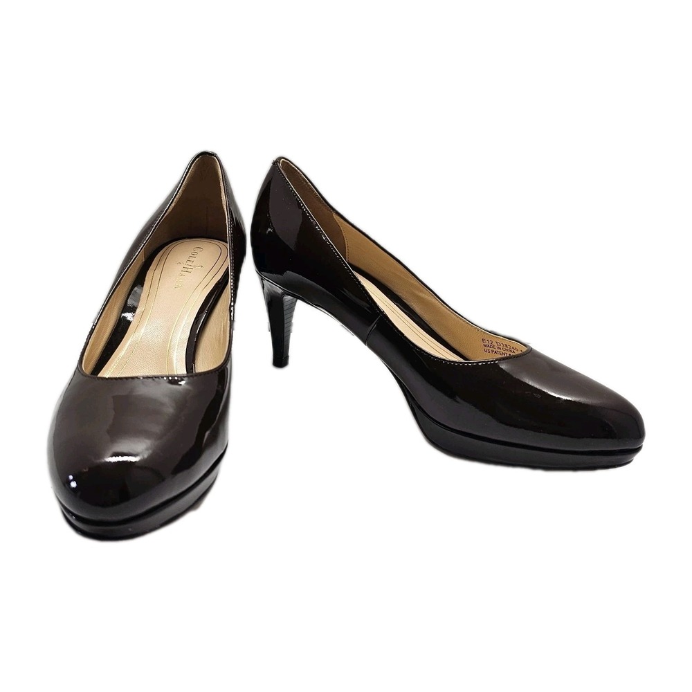 COLE HAAN Air Women's Dark Brown Patent Leather Platform Pumps Size 6 B